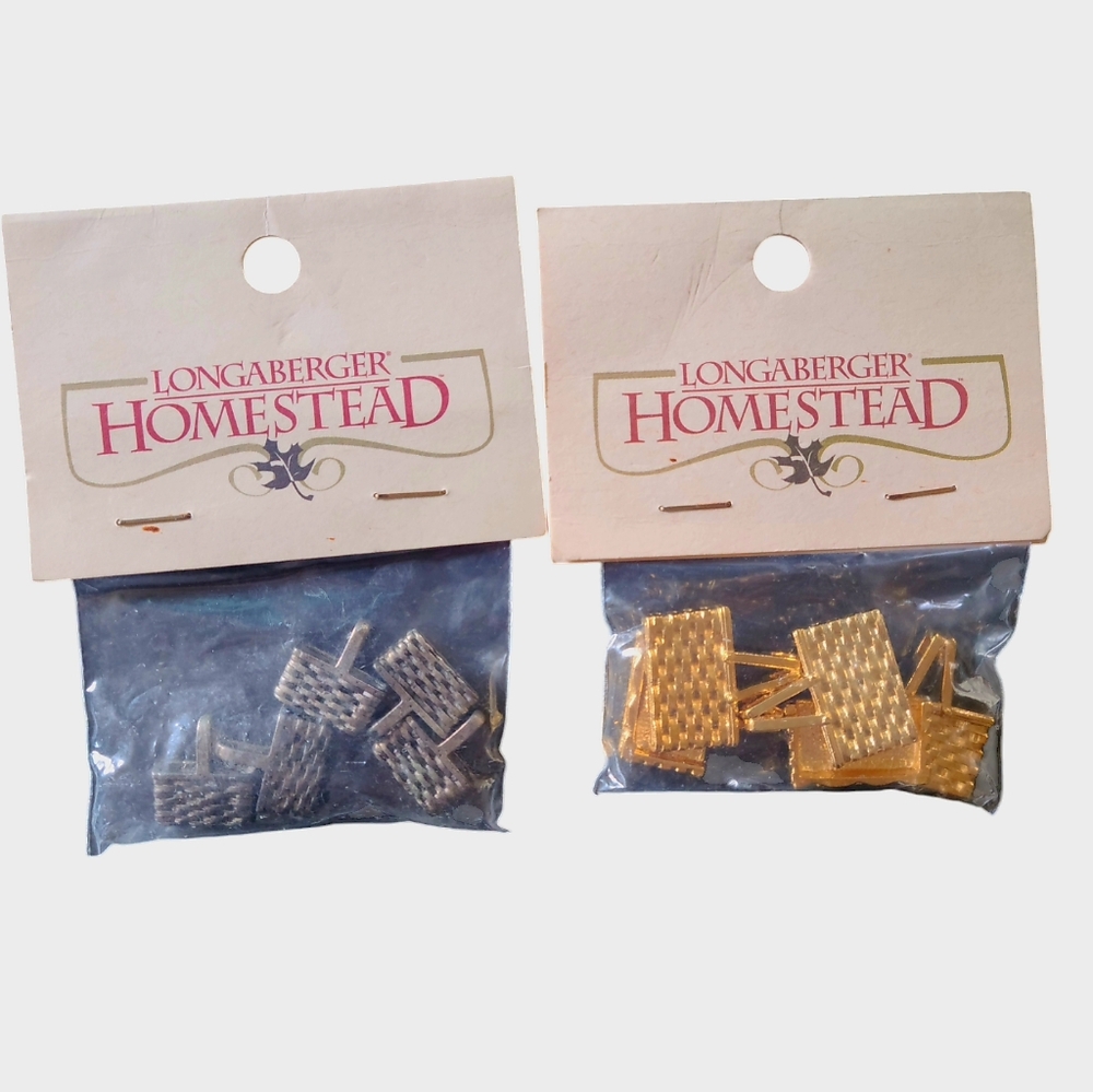 Longaberger Basket Charms Gold Silver New Prim Country
